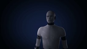 Robot, cyborg touching building construction, Smart City inside the light bulb. 4k animation.1. - Powered by Shutterstock - Get 15% off with code: PIKWIZARD15