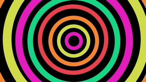 Abstract colorful circle spinning motion moving graphics and animated background and wallpaper