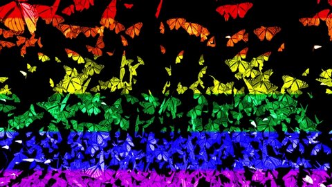 LGBT concept. Minority sex. Rainbow color background. 