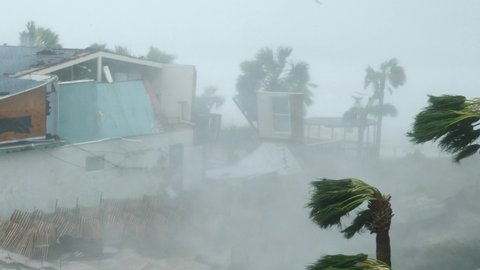 Category 5 Hurricane Michael Rips Window Out of House