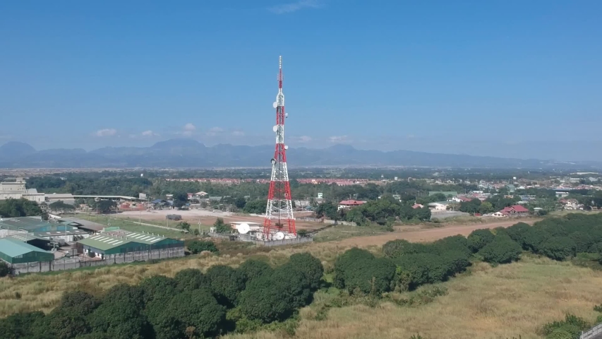 Aerial shot in a certain area in Angeles City, Philippines