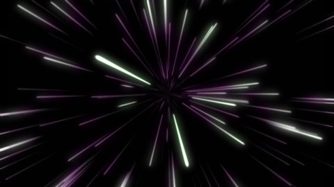 Warp Drive Star Ship Loopable Background: Purple and White
