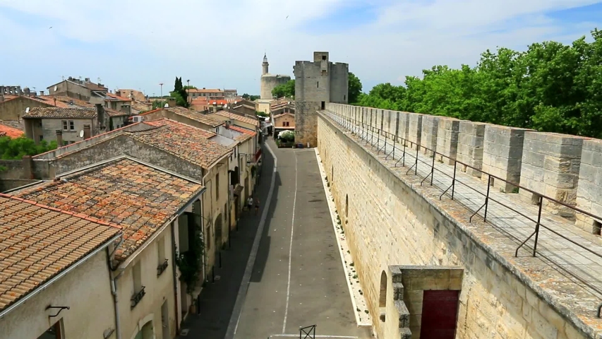 Ramparts of the Middle Ages surrounding the town of Aigues Mortes. Gard.France.