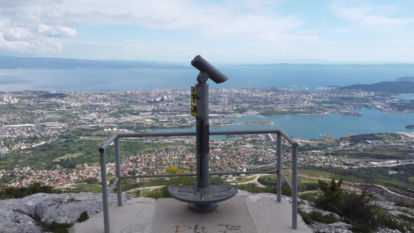 View of Split area from the top of the mountain Kozjak
