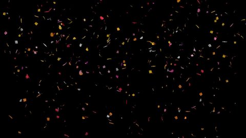 Multicolor Confetti Explosions With Alpha Matte 