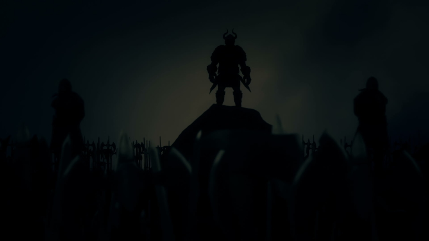 Victorious Great Viking Army After a Battle