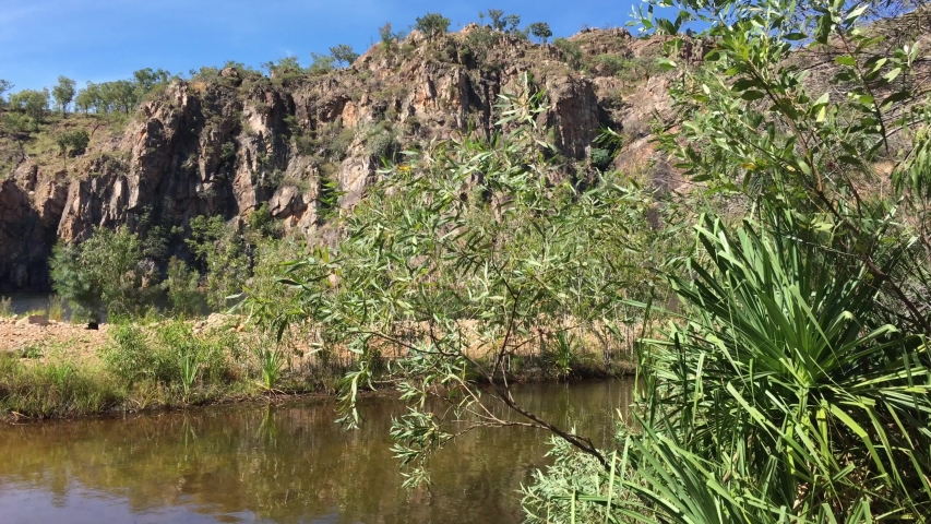 Landscape view of Leliyn Edith Falls in Nitmiluk National Park Northern Territory, Australia. 