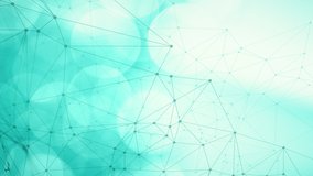 Mint green bokeh circles background and lines with dots connected - Powered by Shutterstock - Get 15% off with code: PIKWIZARD15