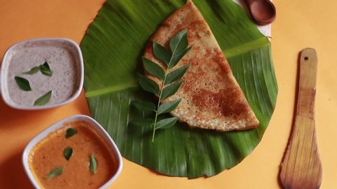 masala dosa,South Indian meal Set Dosa ,sambhar and coconut chutney
