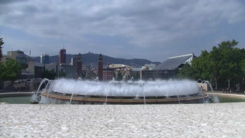 Magic Fountain of Montjuic, Font Magica, in Barcelona Spain at Daytime