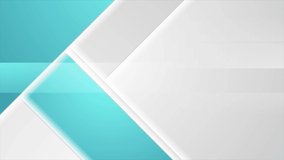 Cyan and grey geometric abstract glossy stripes motion design. Seamless looping. Video animation Ultra HD 4K 3840x2160
