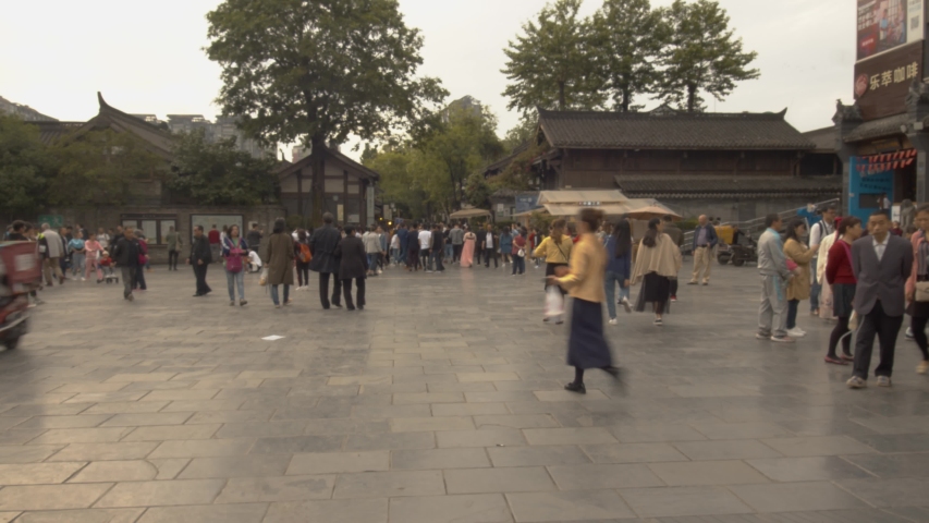 Timelapse of urban streets in Chengdu, Sichuan, China