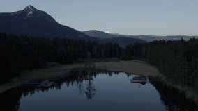 Aerial Drone Footage View Of Fie’s lakes in Bolzan, Trentino, Italy Europe // no video editing