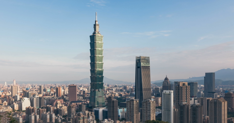 Timelapse of Taipei City, taiwan