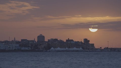 Tripoli, downtown, Sunset, skyline, building, sunset timelaps
