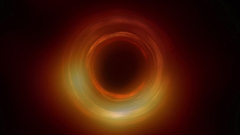 CGI of a black hole based on the first black hole image by event horizon telescope