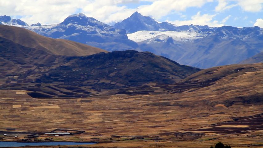 Landscape View of Peruvian Andes on a Sunny Day