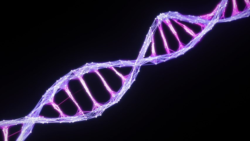 Abstract isolated pink purple violet digital plexus DNA molecule structure research  - Powered by Shutterstock - Get 15% off with code: PIKWIZARD15