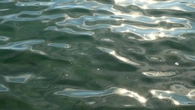 Sea water forming small waves, outdoor video