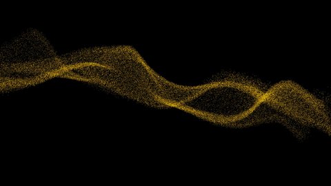 Gold Particles Glitter Lights Motion Graphic 