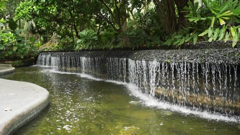 small waterfall in singapore botanic gardens