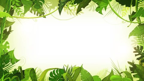 Jungle Tropical Landscape Animation Background Loop/
4k animation of a jungle landscape background, with ornaments made of leaves and foliage of tropical plants and trees in the wind, seamless looping
