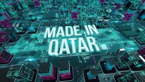 Made in Qatar digital technology concept
