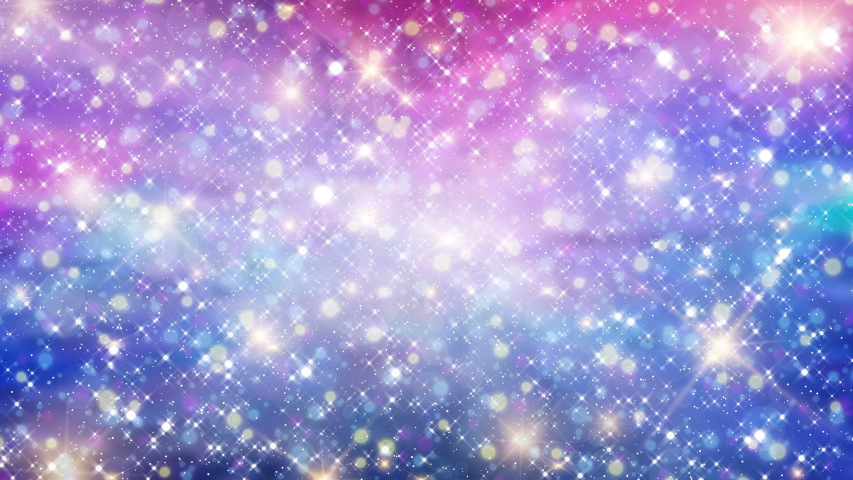 Galaxy Background And Pastel Color The Unicorn In Pastel Sky With Rainbow Pastel Clouds And Sky With Bokeh Cute Bright Candy Background Fantasy Animation Background