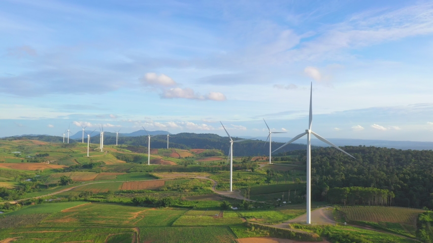 Khao Kho wind turbine fields in Thailand | Shutterstock HD Video #1031681624