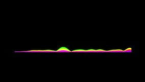 Audio spectrum waveform abstract graphic display for sound, music, recording, speech and voice recognition background