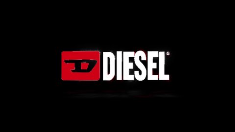 DORTMUND, NRW/GERMANY - JULY 20 2019: Editorial Animation Diesel Clothing