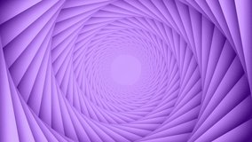 3D animation abstract background in the form of twisting lines in a circle with the approaching forward and distancing back in different colors.