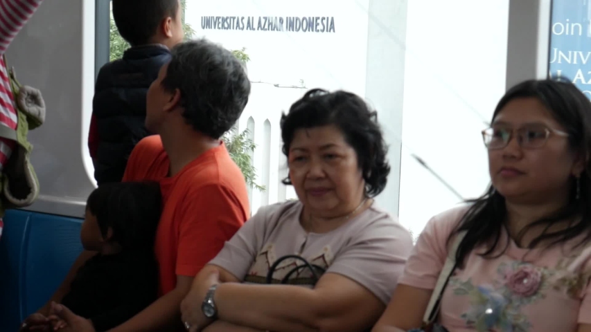 Jakarta, Indonesia - April 19, 2019: Jakarta MRT - Commuter Passenger | Shutterstock HD Video #1031731220