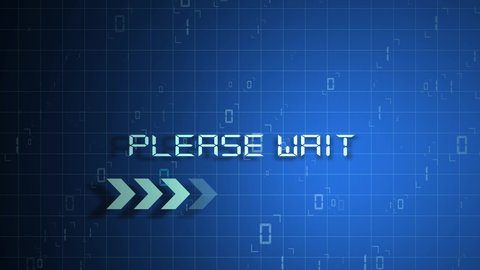 Please Wait Text Message Animation Communication Stock Footage Video ...