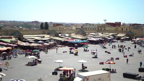 Meknes / Morocco - June 16-2019: Lahdim square
