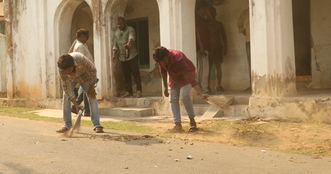 Male Road Clean with mop 1st Jun 2019 Hyderabad India