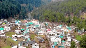 Drone Video kasolTown himachal pradesh . Famous travel spot in north india Famous 