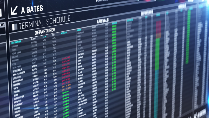 Scheduled departure
