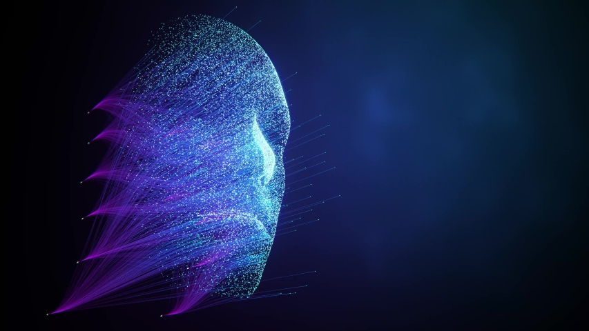 DeepFake Artificial Intelligence abstract face created by neural network machine learning system, deep fake big data procedural technology, Fake news creation futuristic cyber threat, social | Shutterstock HD Video #1031772662