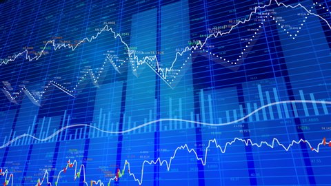 Stock Market Chart On Blue Background Stock Photo 79302157 | Shutterstock