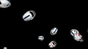 American Football helmet flying in slow motion against black - Powered by Shutterstock - Get 15% off with code: PIKWIZARD15