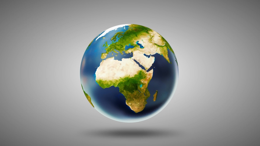 Loop earth animation. Globe on background. 4K video