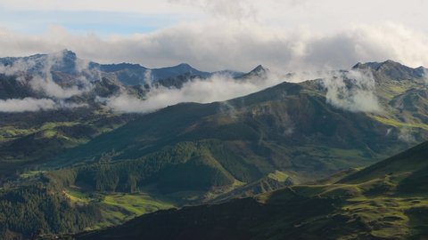 Mountain landscape timelapse moving clouds in Colombia, Sierra Neveda del Cocuy