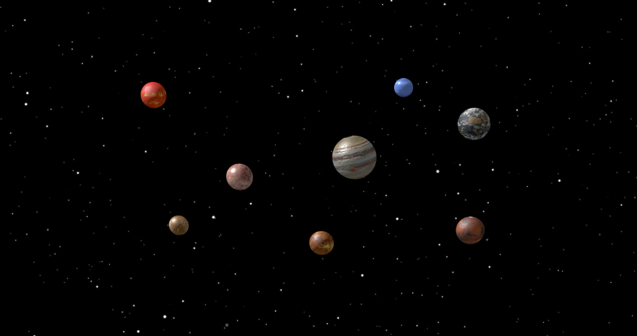 4k solar system animation - space Stock Footage Video (100% Royalty