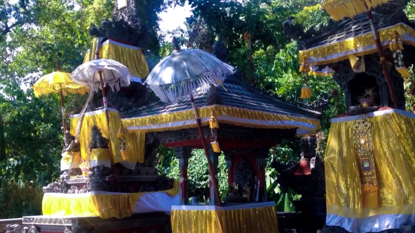 beautiful traditional balinese hindu shrines temple Stock Footage Video ...