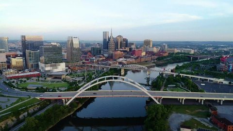 Nashville, Tennessee, USA Drone Aerial Skyline