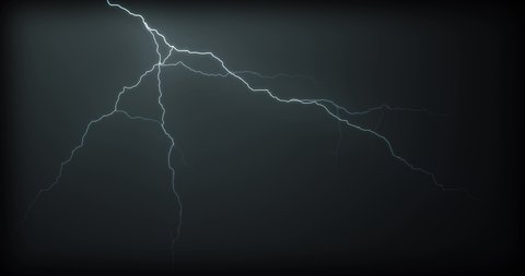 Lightning strikes on a black background