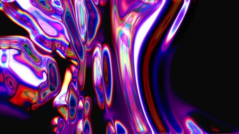 Abstract moving fluid. Visual illusions, moving waves. Psychedelic abstraction for hypnosis. Background for playing video jockey, VJ. Computer graphics for the design of concerts, nightclubs, concerts
