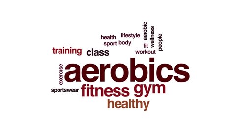 Aerobics Animated Word Cloud Text Design Stock Footage Video (100