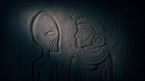 Torch Lights Up Carving Of Alien In Mayan Temple